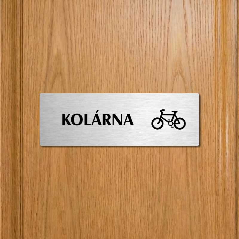 Kolárna, 240x79mm, stříbrná popiska s dvojtým rámečkem